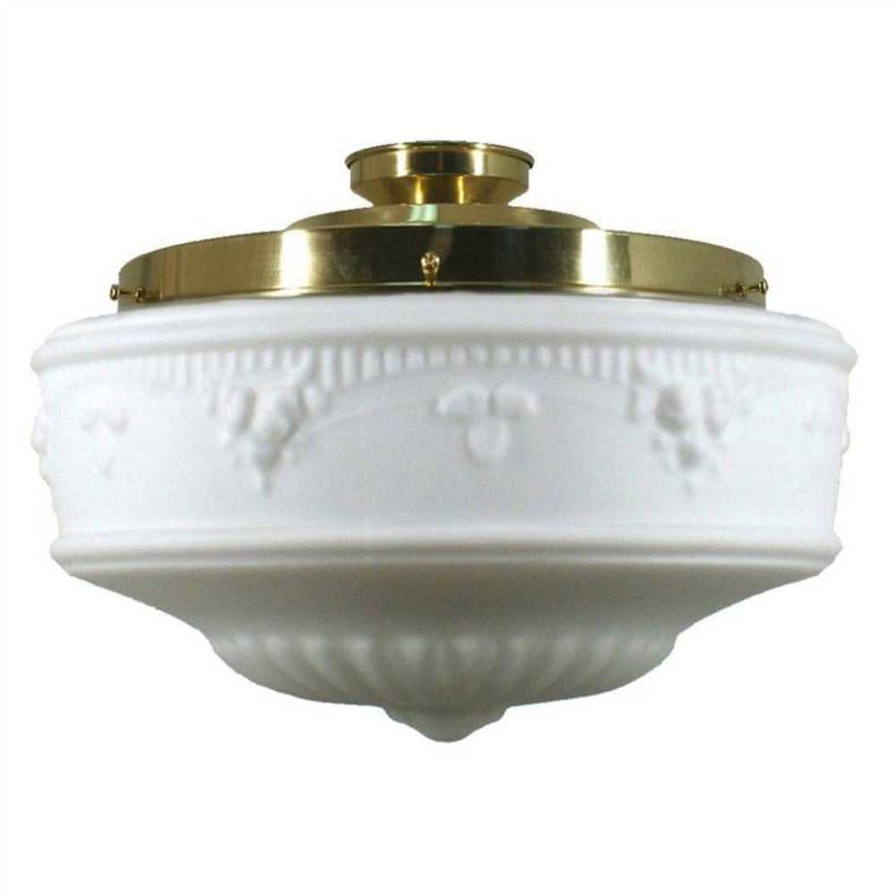 Buy DIY Batten Fix Lights Australia DIY Batten Fix Brass With 14" Senator Opal Matt Glass - 3000018