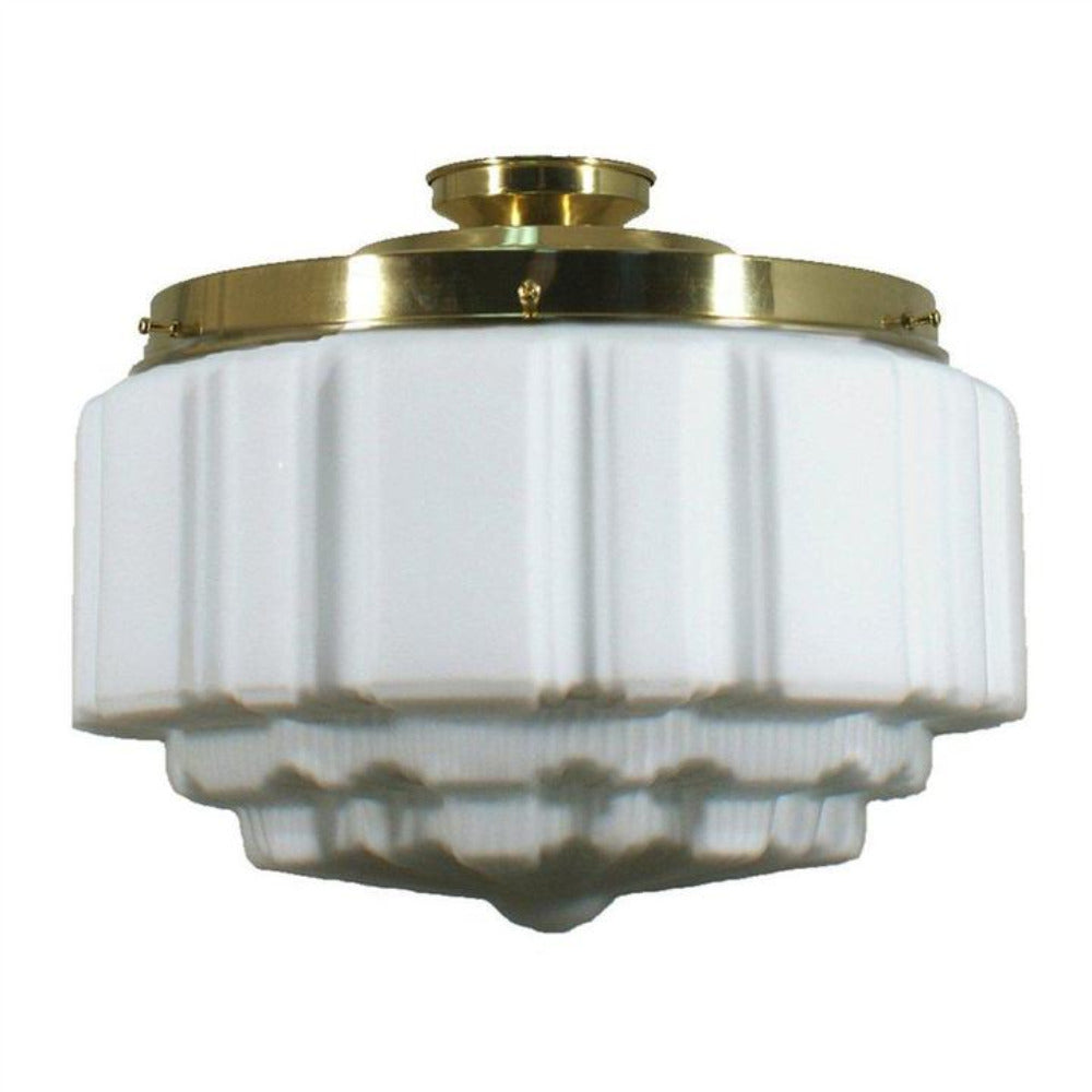 Buy DIY Batten Fix Lights Australia DIY Batten Fix Brass With 14" St Kilda Opal Matt Glass - 3000019