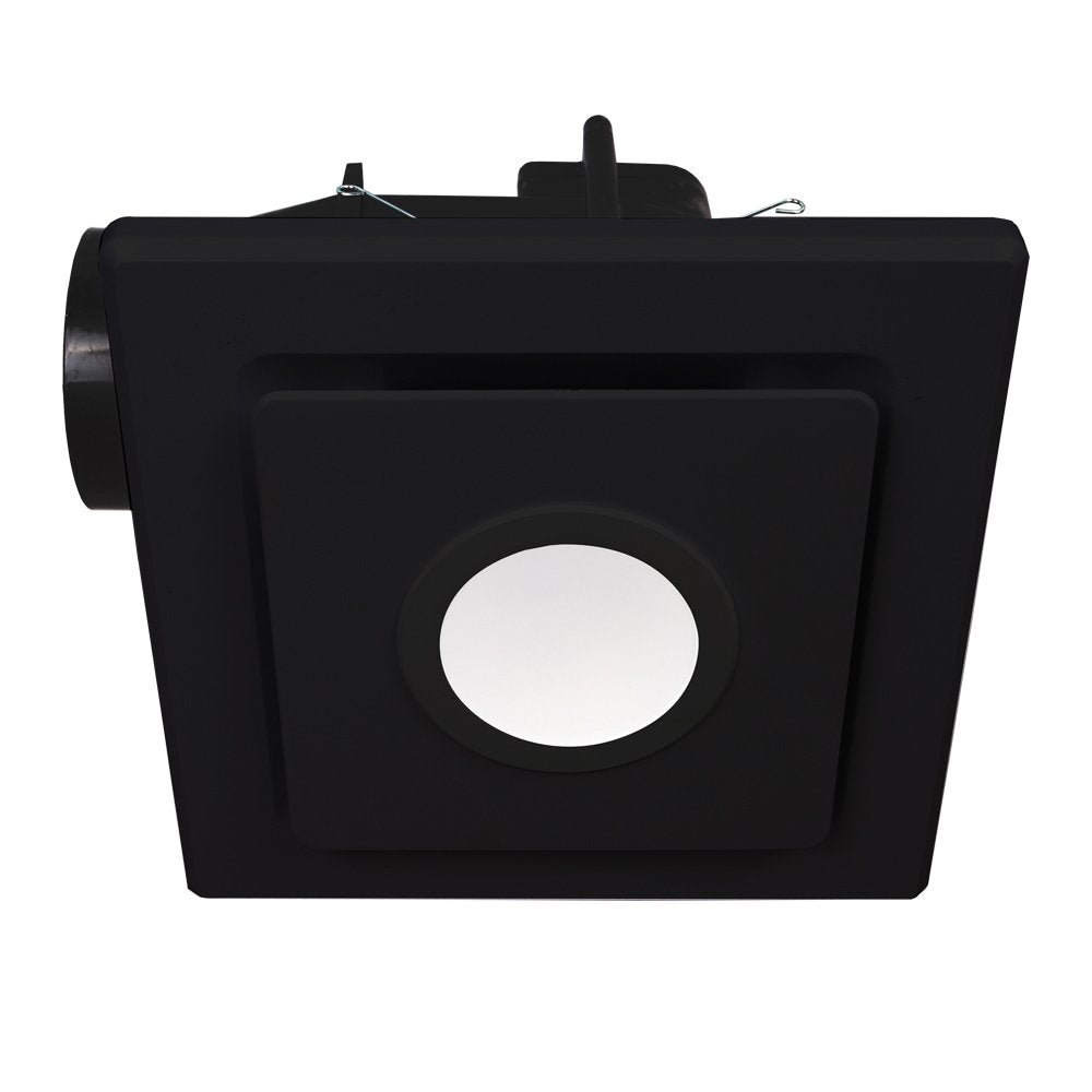 Buy Exhaust Fans Australia Emeline II 240mm Square Exhaust Fan With LED Light Black - BE320ESPBK