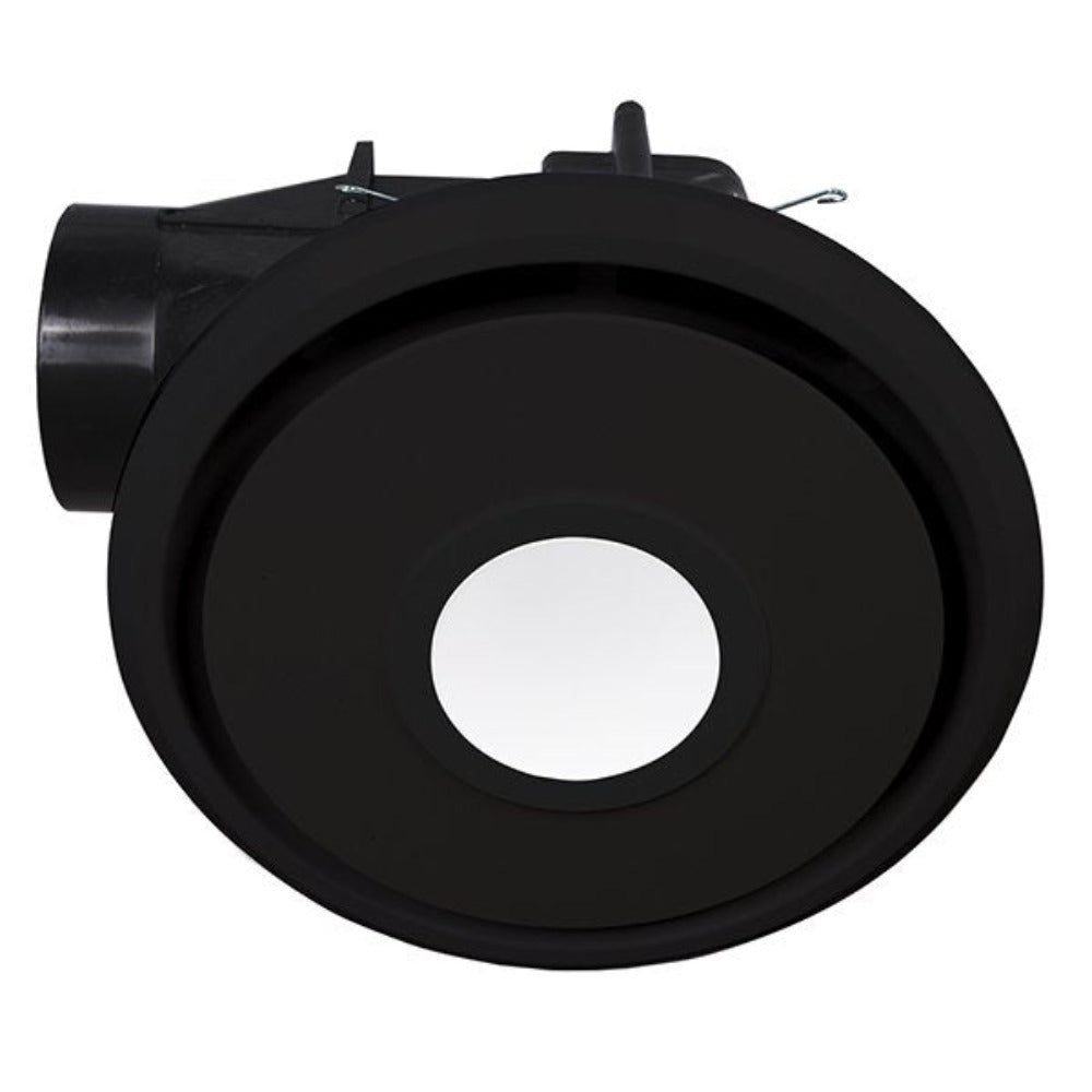 Emeline II 290mm Round Exhaust Fan With LED Light Black - BE350ESPBK