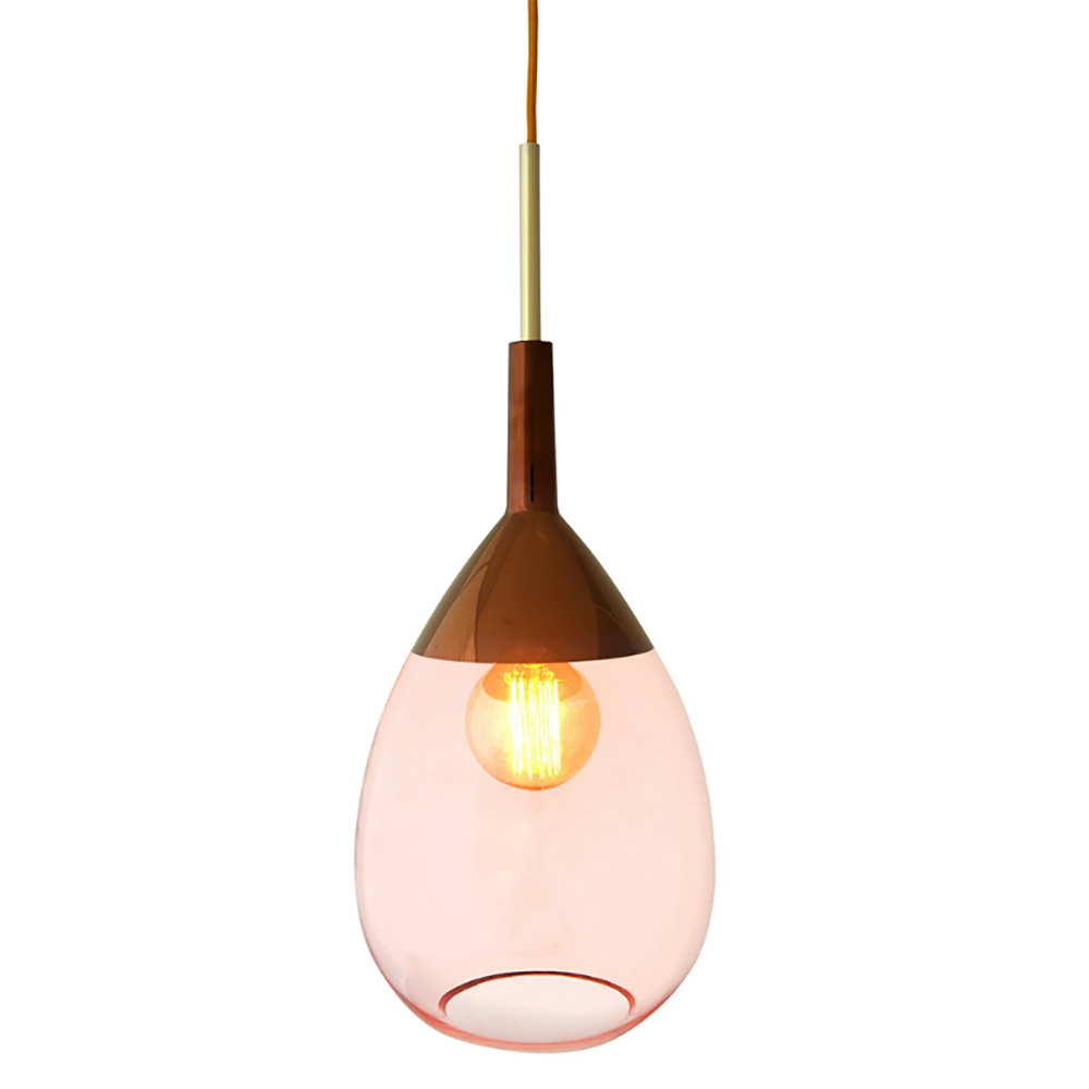 Buy Pendant Lights Australia Lute Pendant Light W220mm Glass - LA101