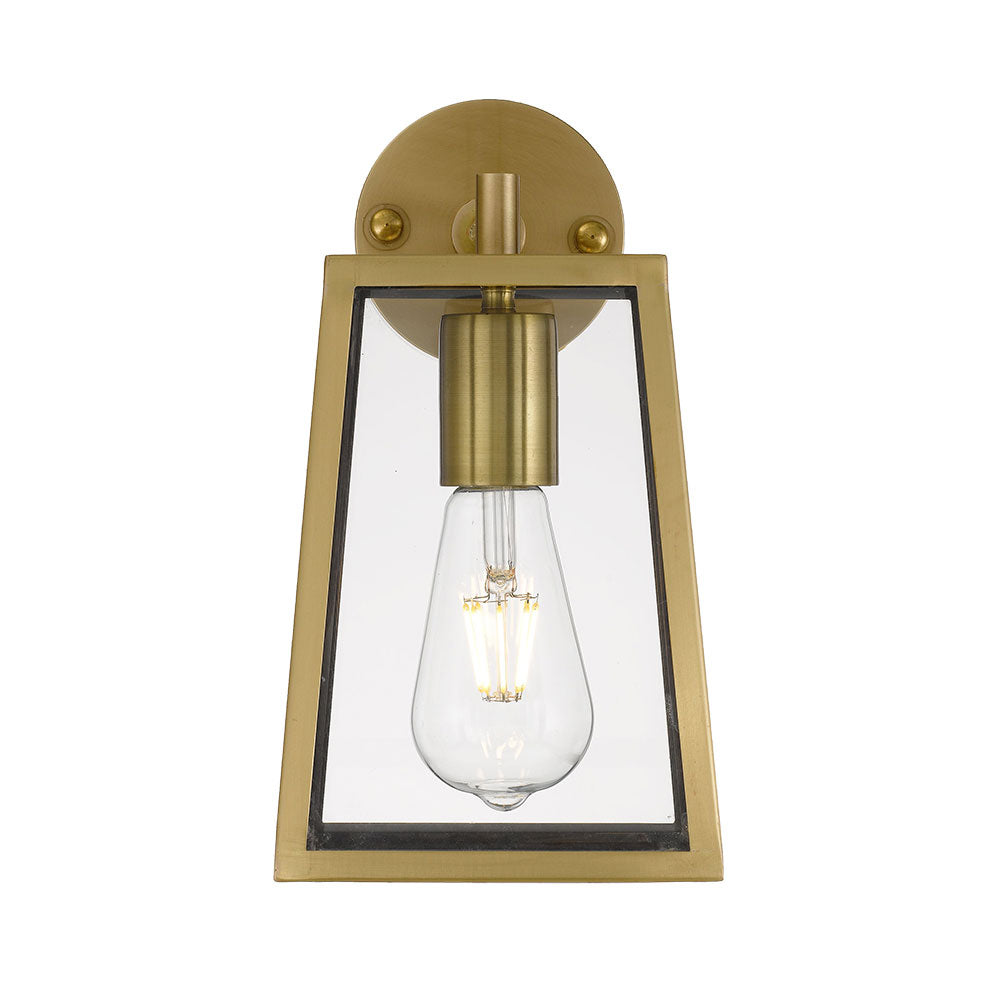 Buy Outdoor Wall Lanterns Australia Cantena 1 Light Small Wall Light Antique Brass - CANTENA WB15-AB