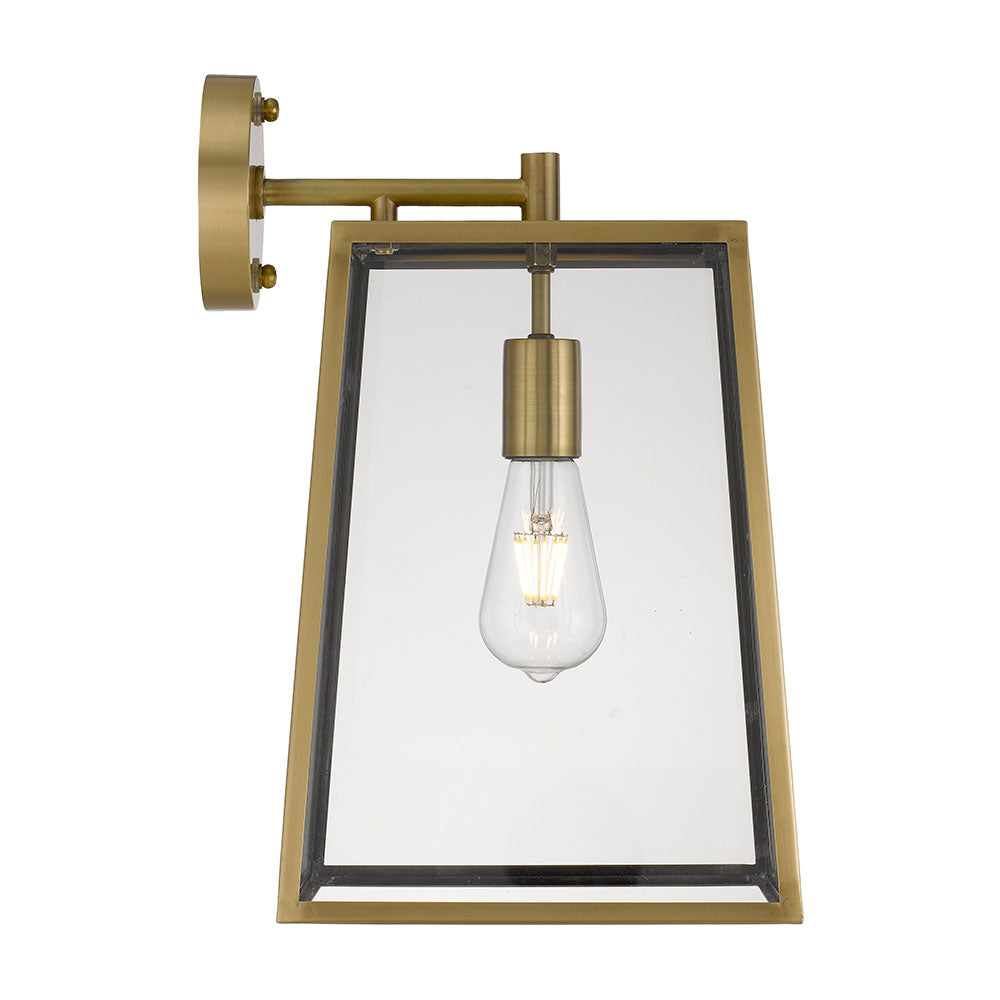Buy Outdoor Wall Lanterns Australia Cantena 1 Light Large Wall Light Antique Brass - CANTENA WB25-AB