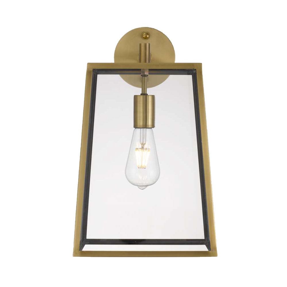 Buy Outdoor Wall Lanterns Australia Cantena 1 Light Large Wall Light Antique Brass - CANTENA WB25-AB