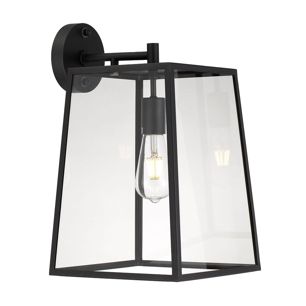 Buy Outdoor Wall Lanterns Australia Cantena 1 Light Large Wall Light Black - CANTENA WB25-BK