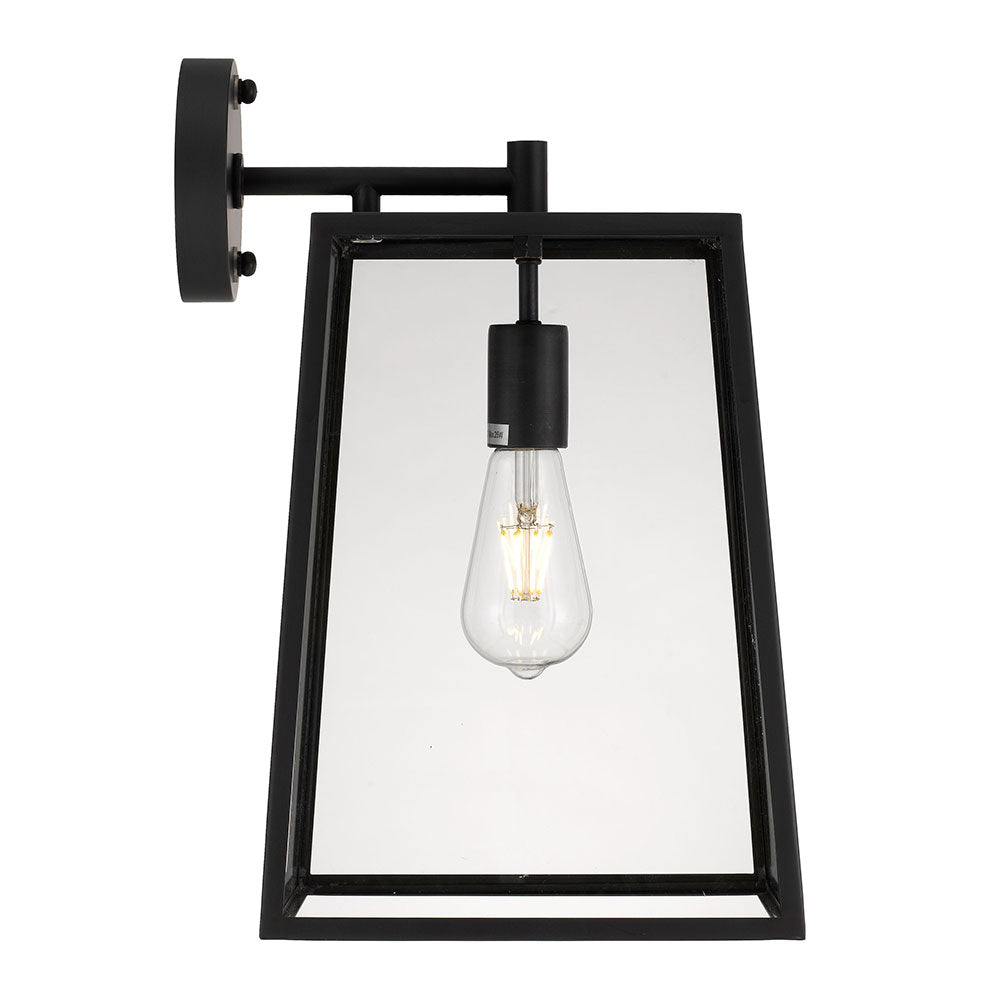Buy Outdoor Wall Lanterns Australia Cantena 1 Light Large Wall Light Black - CANTENA WB25-BK