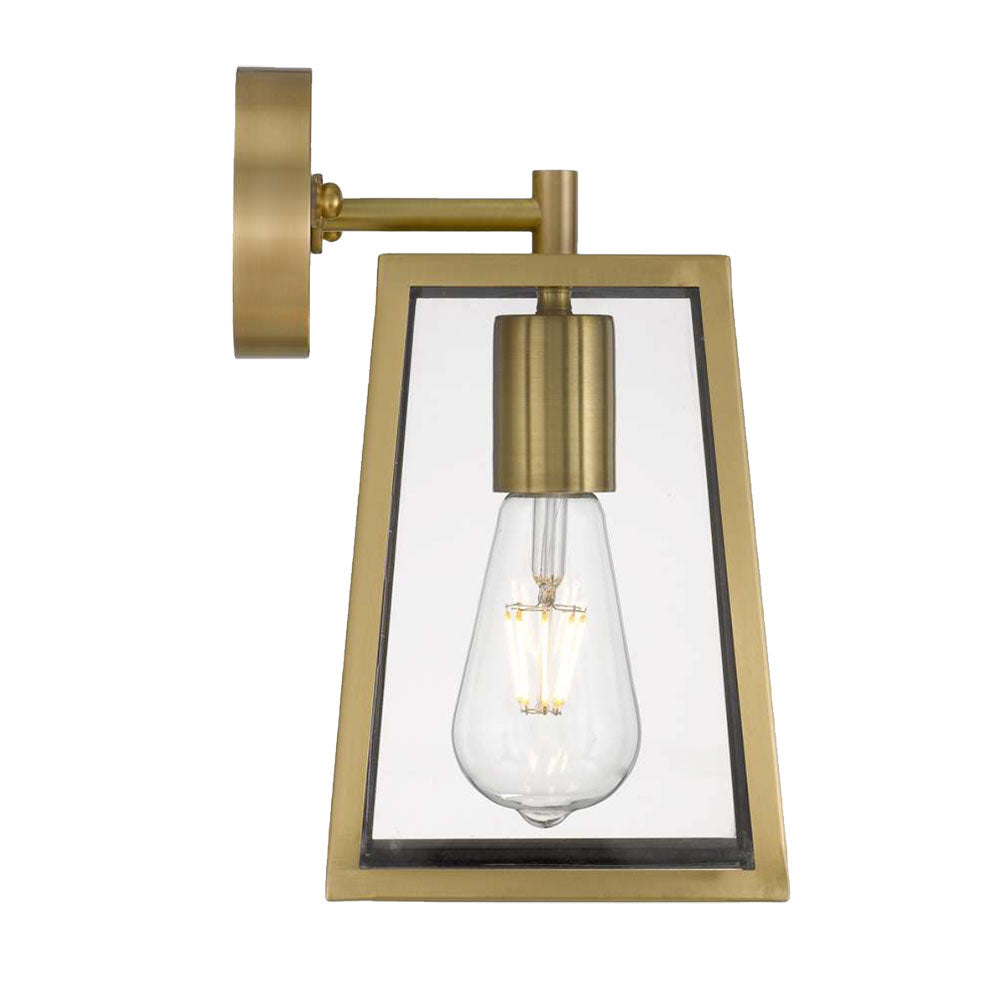 Buy Outdoor Wall Lanterns Australia Cantena 1 Light Small Wall Light Antique Brass - CANTENA WB15-AB
