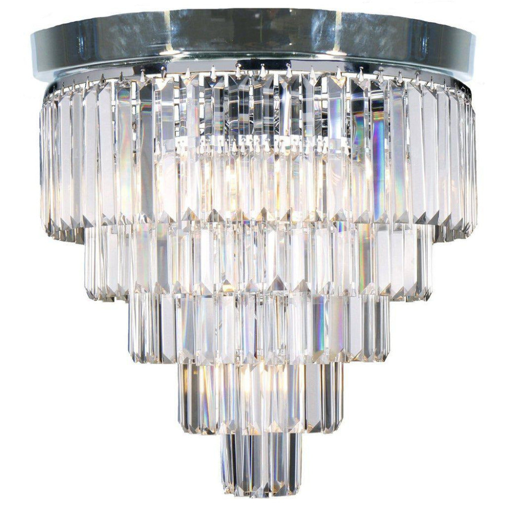 Buy Flush Mount Lights Australia Celestial 6 Light Crystal Flush Mount Chrome - 1001096