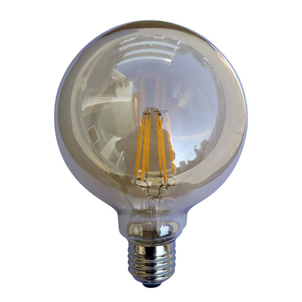 Buy LED Filament Globes Australia G125 LED Filament Globe ES 6W 240V Amber Glass 2200K - CF3A