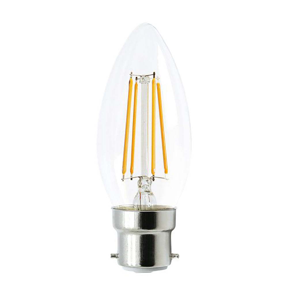 Buy LED Filament Globes Australia Candle LED Filament Globe BC 4W 240V Glass 2700K - CF38DIM