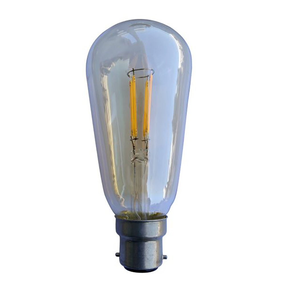 Buy LED Filament Globes Australia ST57 LED Filament Globe BC 4W 240V Amber Glass 2200K - CF5A