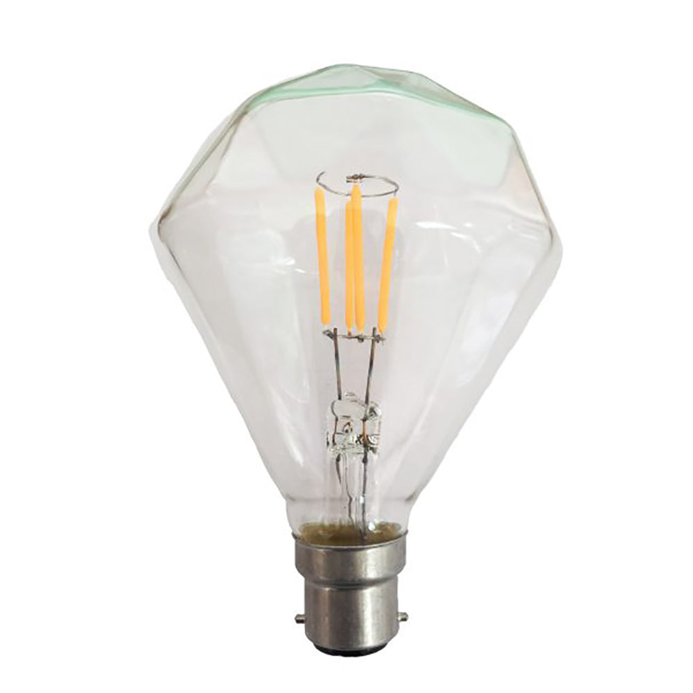 Buy LED Filament Globes Australia Diamond LED Filament Globe BC 3.5W 240V Clear Glass 2200K - CF7