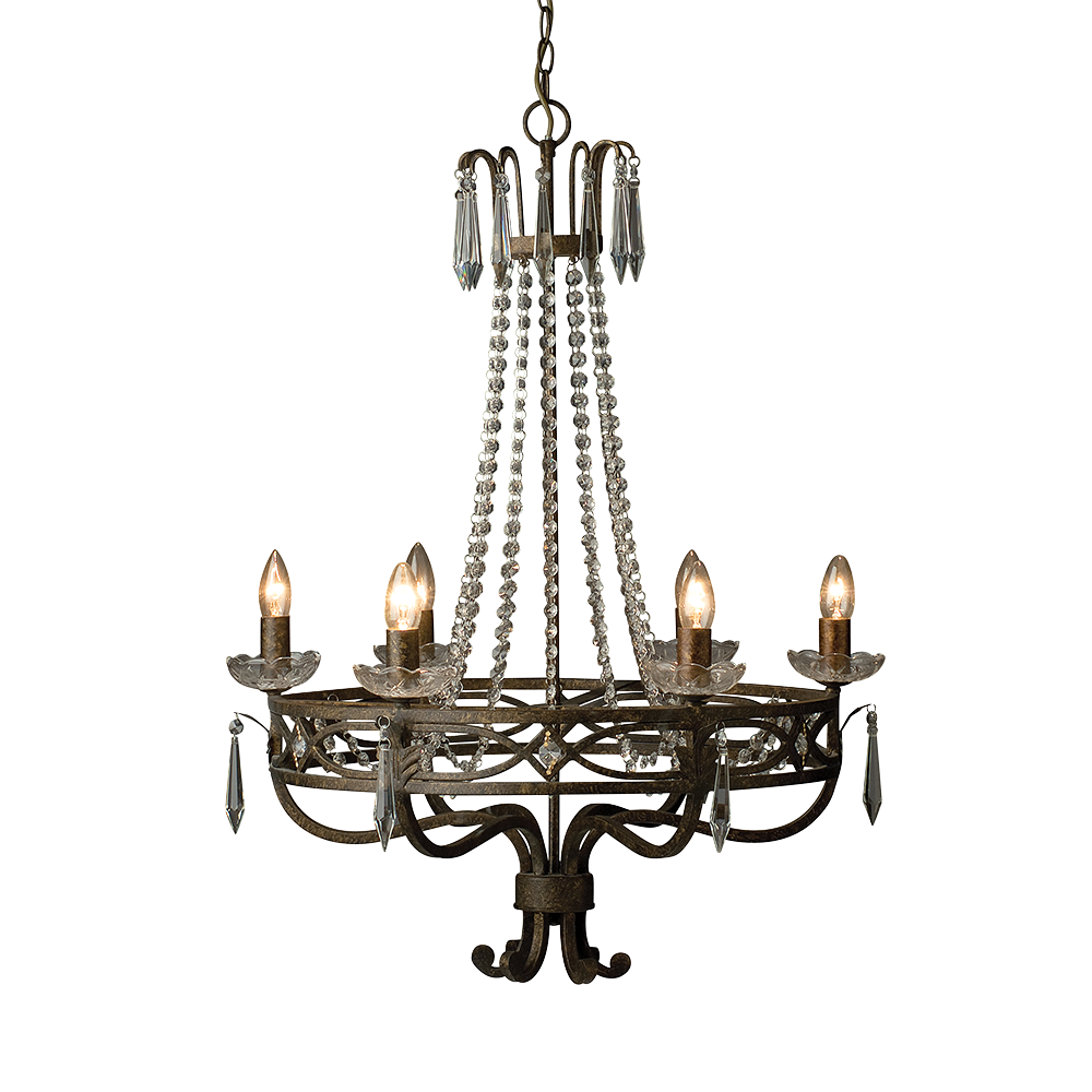 Buy Chandeliers Australia Chandelier 6 Lights W650mm Rustic Bronze - CH-1018-6