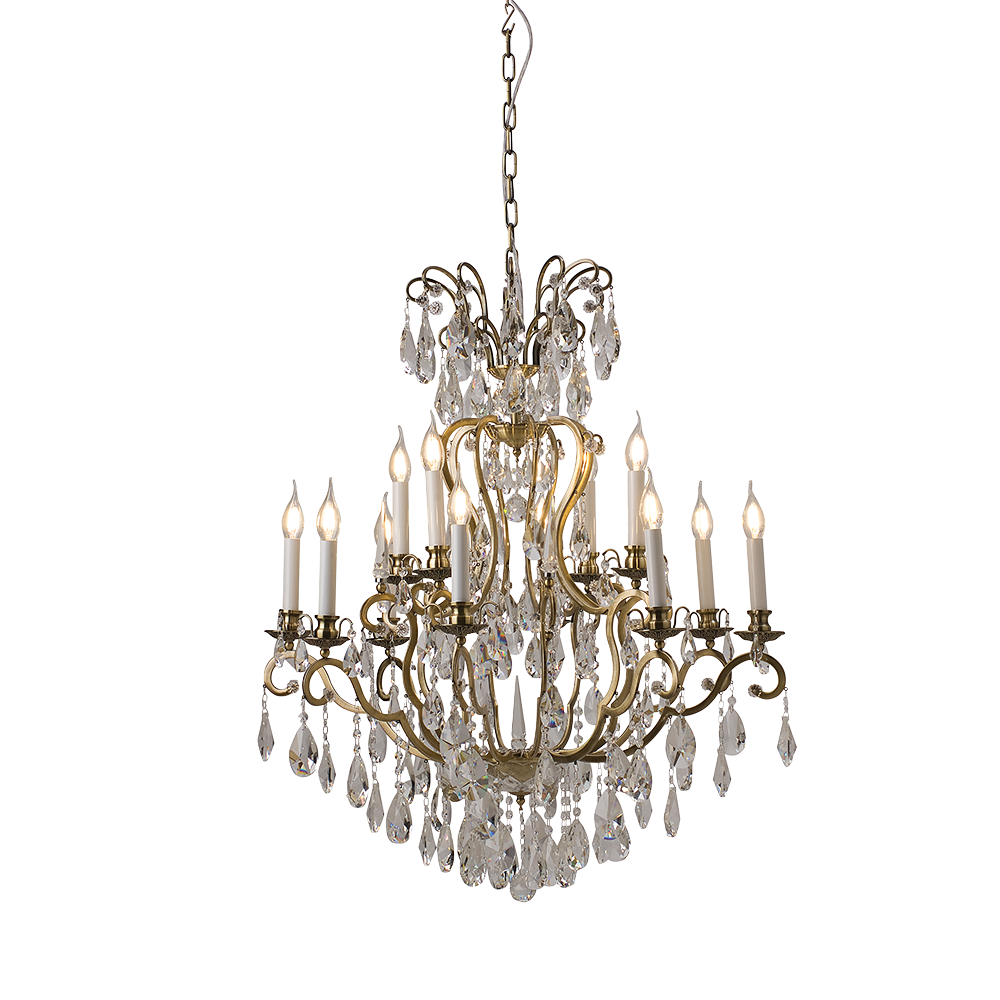 Buy Chandeliers Australia Chandelier 12 Lights W800mm Antique Brass - CH-SS1118