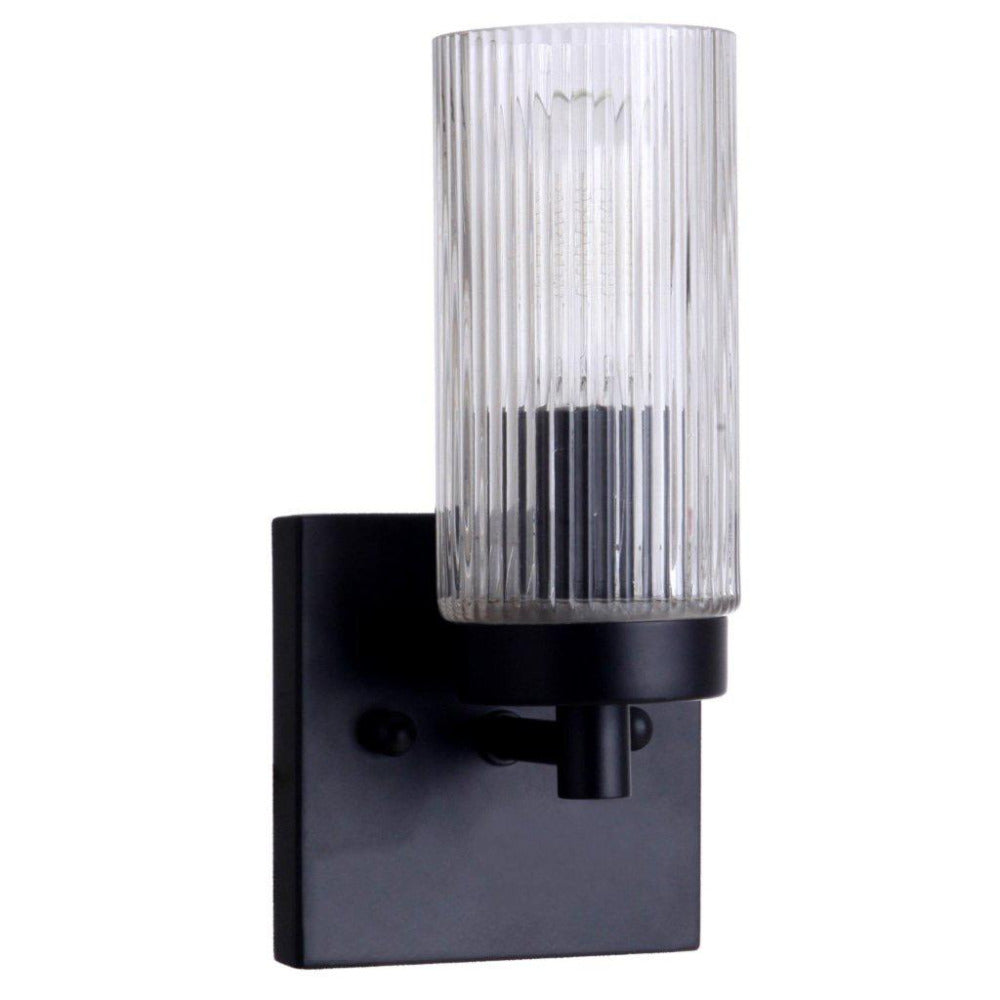 Buy Bathroom Vanity Lights Australia Chester 1 Light Wall Light Matt Black - 1001106