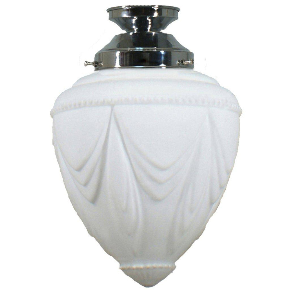 Buy DIY Batten Fix Lights Australia DIY Batten Fix Chrome With 8" Empire Opal Matt Glass - 3010032