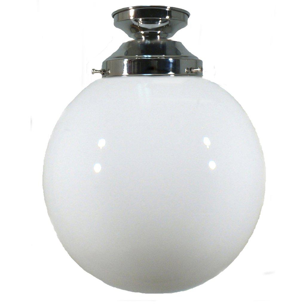 Buy DIY Batten Fix Lights Australia DIY Batten Fix Chrome With 12" Sphere Opal Gloss Glass - 3010234