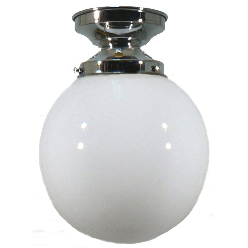 Buy DIY Batten Fix Lights Australia DIY Batten Fix Chrome With 6" Sphere Opal Gloss Glass - 3010024