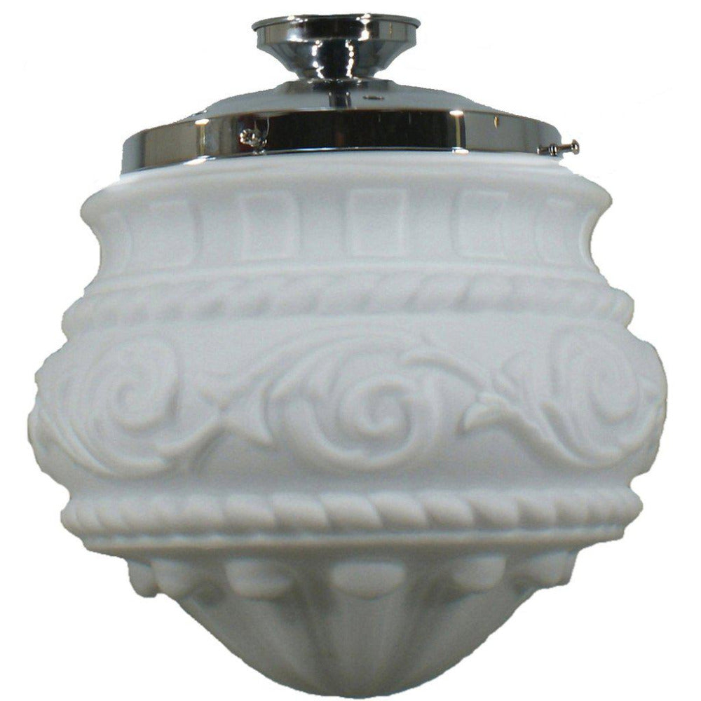 Buy DIY Batten Fix Lights Australia DIY Batten Fix Chrome With 12" Premier Opal Matt Glass - 3010226