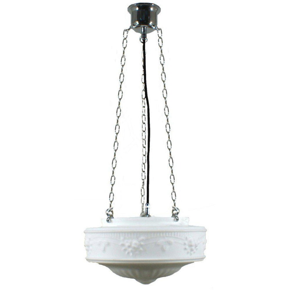 Buy Pendant Lights Australia 3 Chain Suspension Pendant Chrome With 11" Senator Opal Matt Glass - 3010004