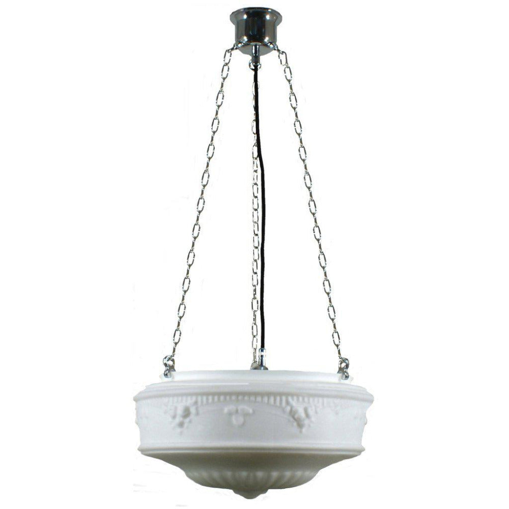 Buy Pendant Lights Australia 3 Chain Suspension Pendant Chrome With 14" Senator Opal Matt Glass - 3010006