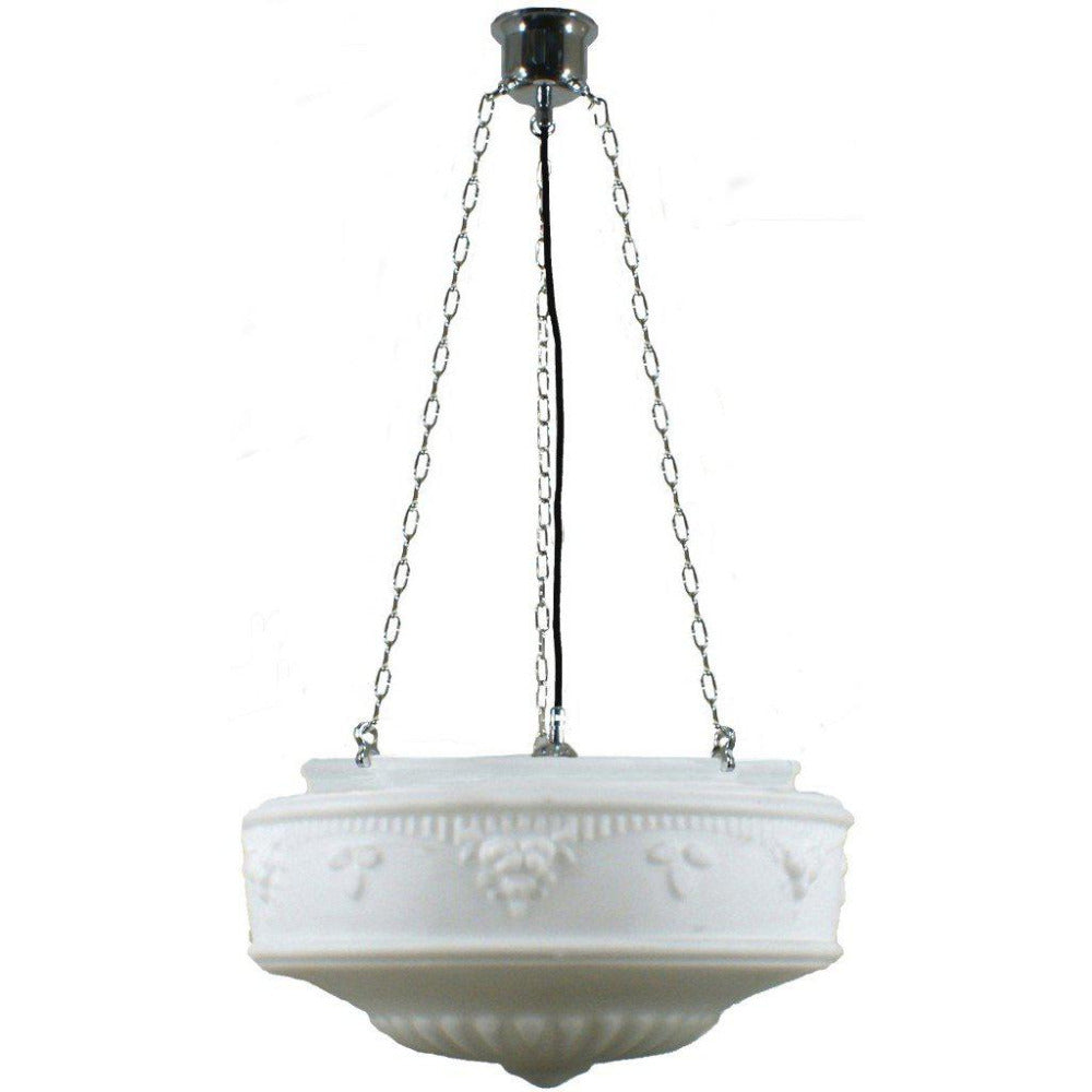 Buy Pendant Lights Australia 3 Chain Suspension Pendant Chrome With 17" Senator Opal Matt Glass - 3010220
