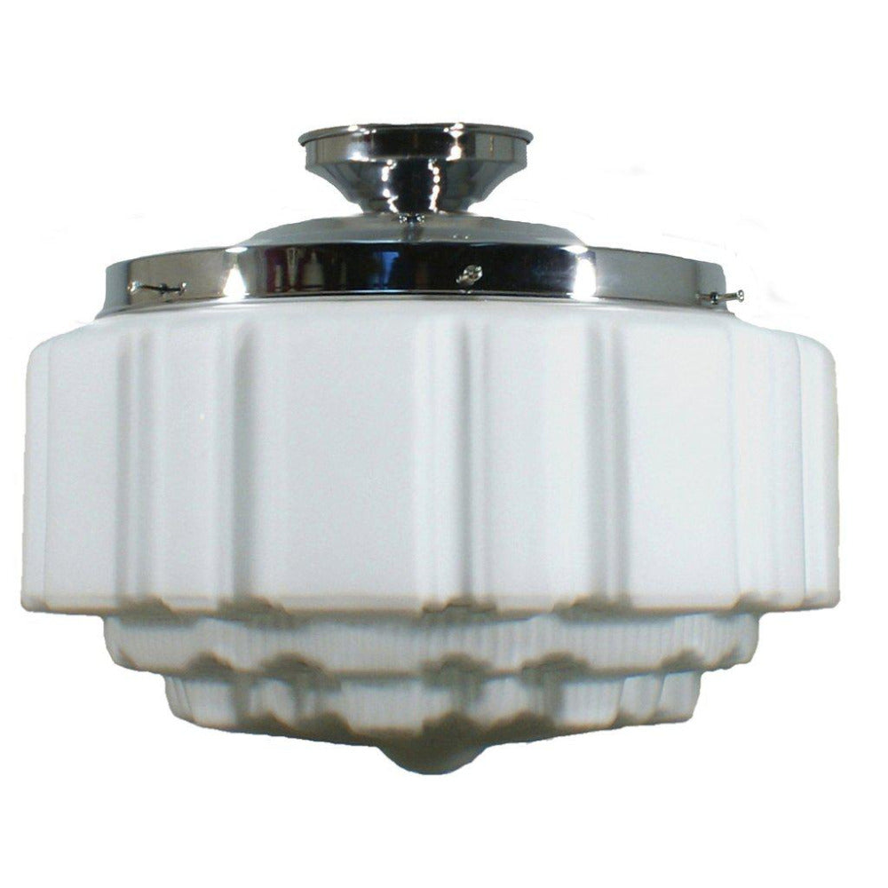 Buy DIY Batten Fix Lights Australia DIY Batten Fix Chrome With 14" St Kilda Opal Matt Glass - 3010014