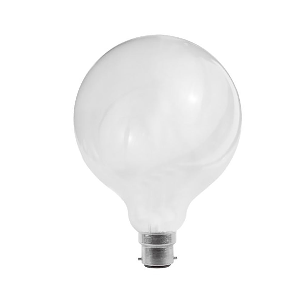 Buy Halogen Globes Australia G125 Halogen Globe BC 53W 240V Frosted Glass 2800K - CLAHASP53WBCFR