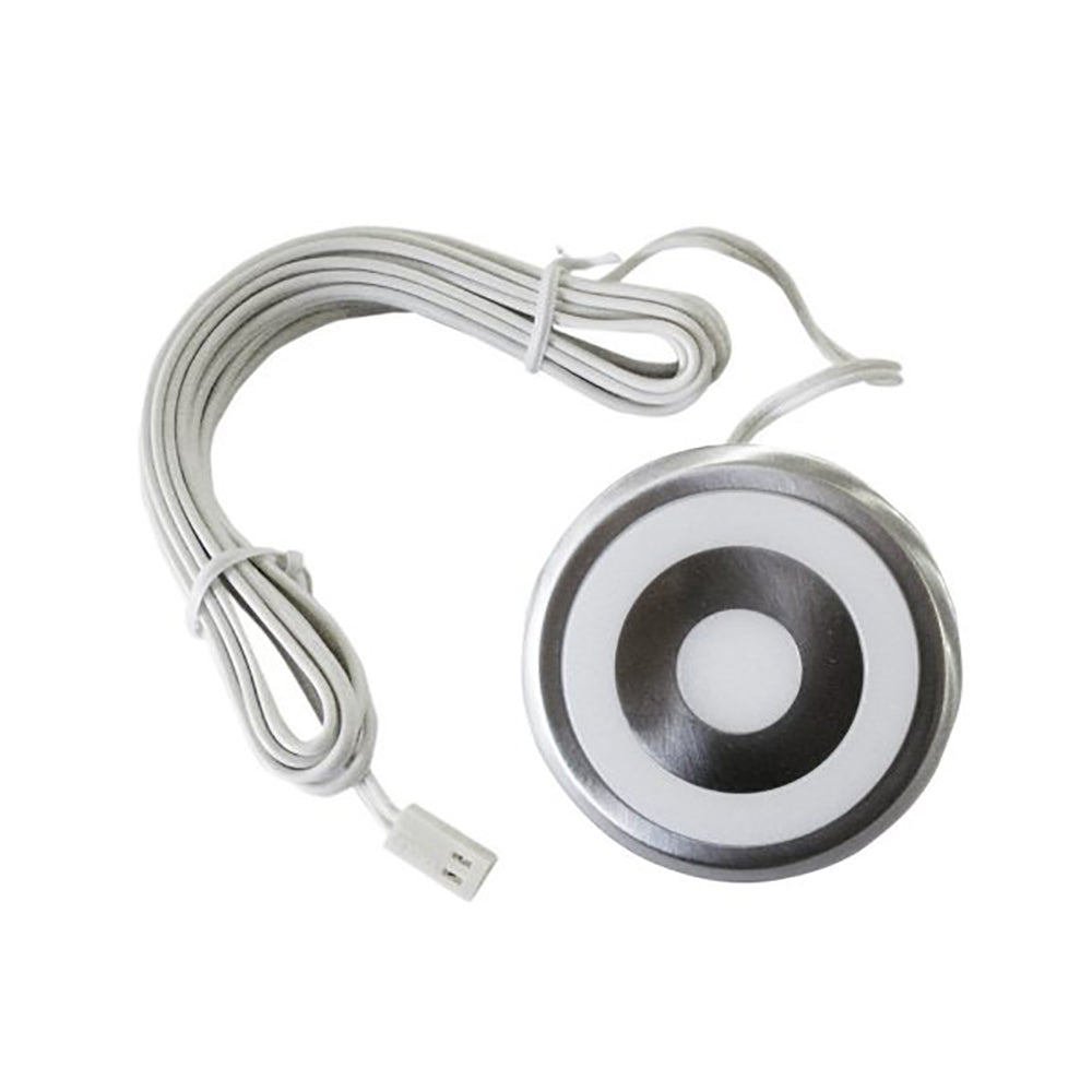 Buy Recessed LED Downlights Australia Round Under Bench Downlight 12V White Stainless Steel RGB - CLALEDRNDSCUBRGB