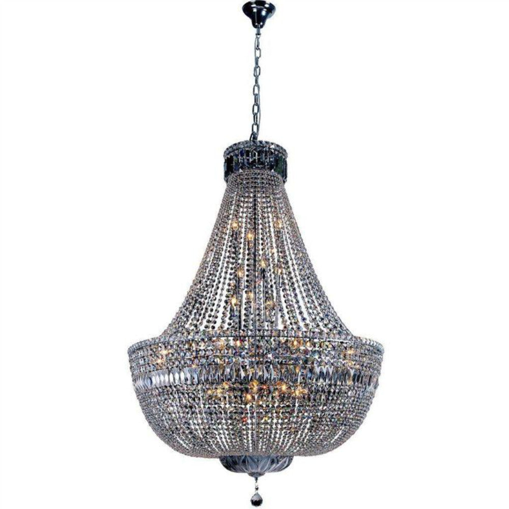 Buy Chandeliers Australia Classique Super Large 27 Light Crystal Basket Chrome - 1000113
