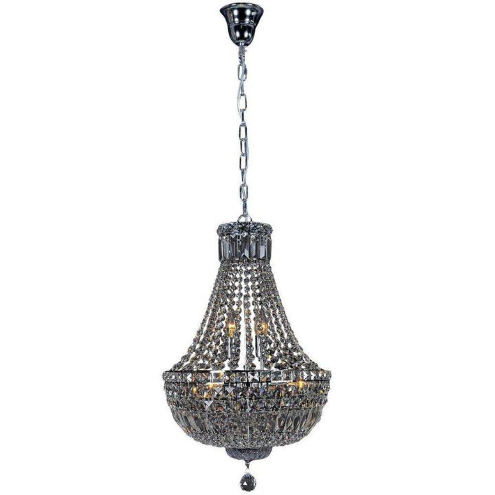 Buy Chandeliers Australia Classique Medium 5 Light Crystal Basket Chrome - 1000112