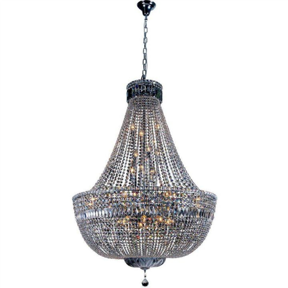 Buy Chandeliers Australia Classique Extra Large 18 Light Crystal Basket Chrome - 1001117