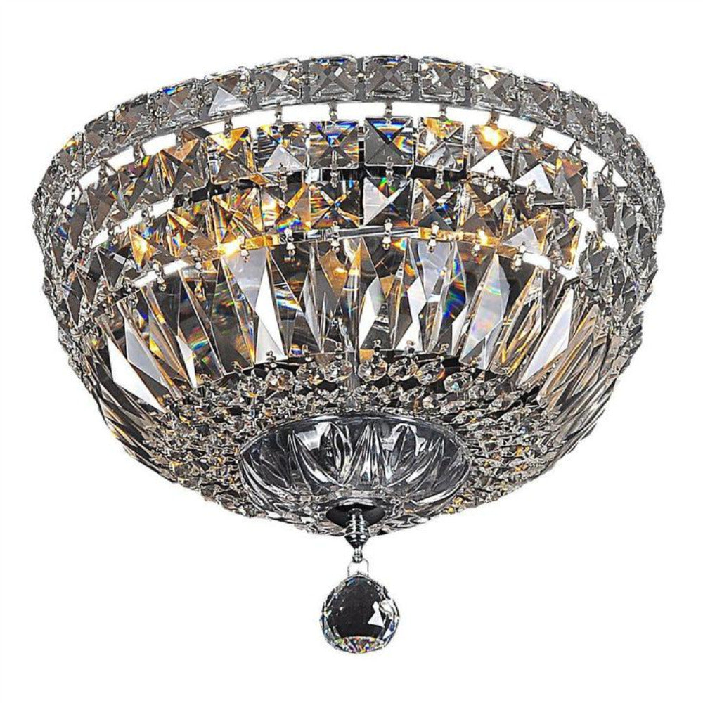 Classique Small 3 Light Crystal Flush Mount Chrome - 1000116