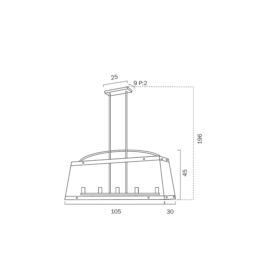 Buy Island Pendant Lights Australia Colair 5 Light Pendant Solid Brass - COLAIR PE5-BRS