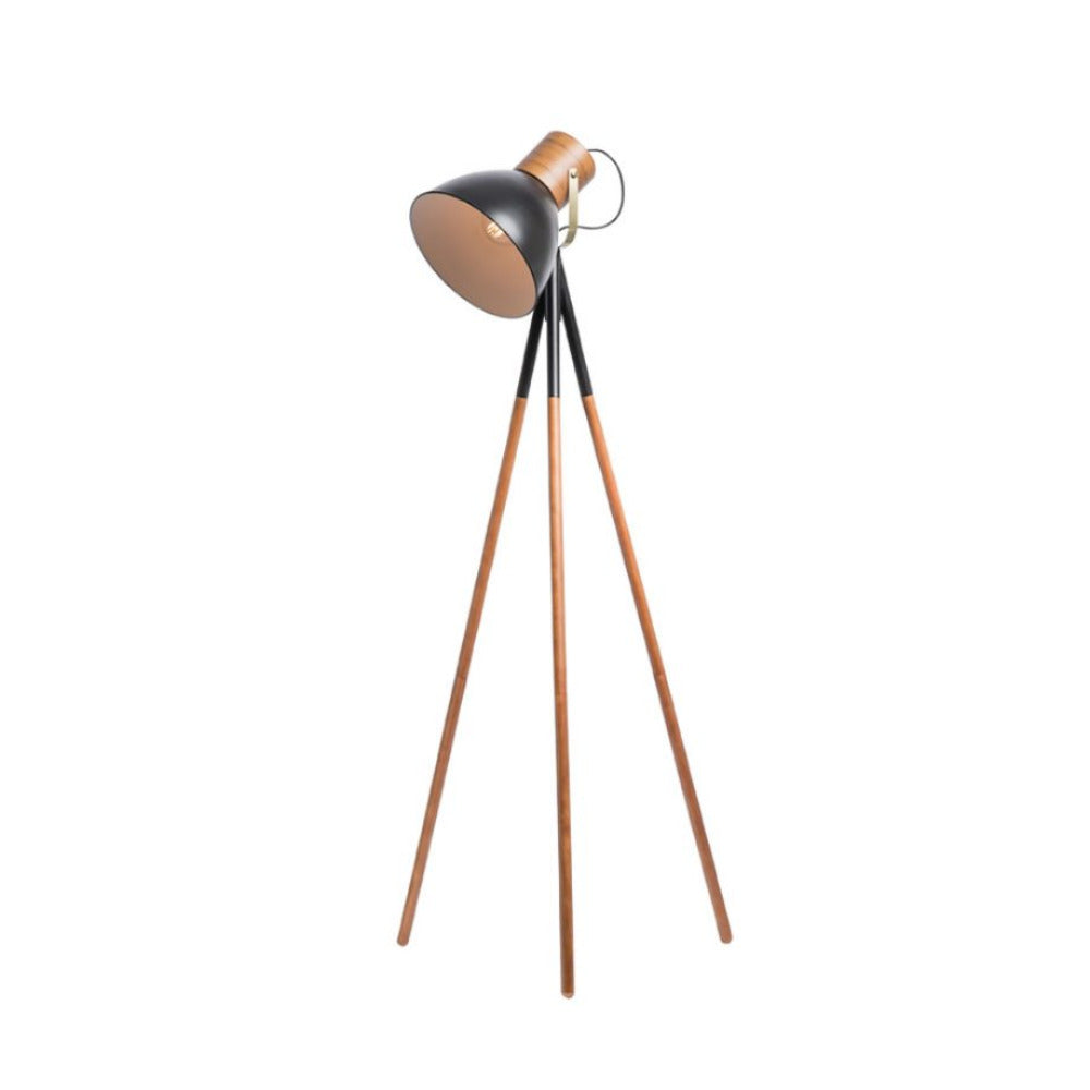 Buy Floor Lamps Australia Calico Floor Lamp Black Metal / Timber - A49721BLK