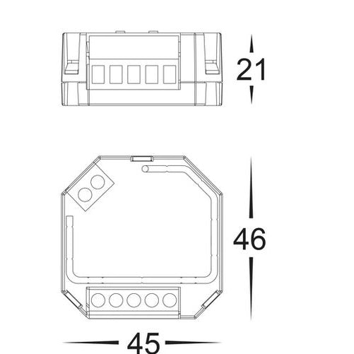 Buy Strip Light Controllers Australia Strip Light Controller Dali On-Off White Plastic - HV9107-2701S-N