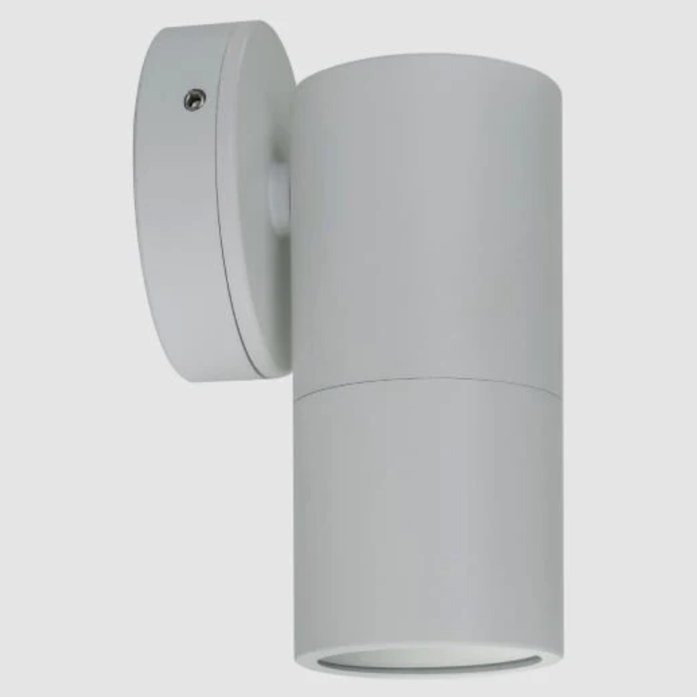 Buy Exterior Spotlights Australia Exterior Spotlight Round Fixed H125mm White Aluminium - 2121W