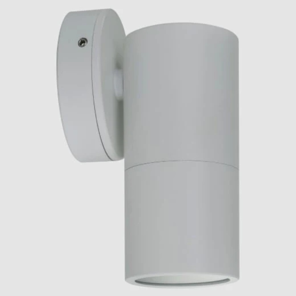 Exterior Spotlight Round Fixed H125mm White Aluminium - 2121W