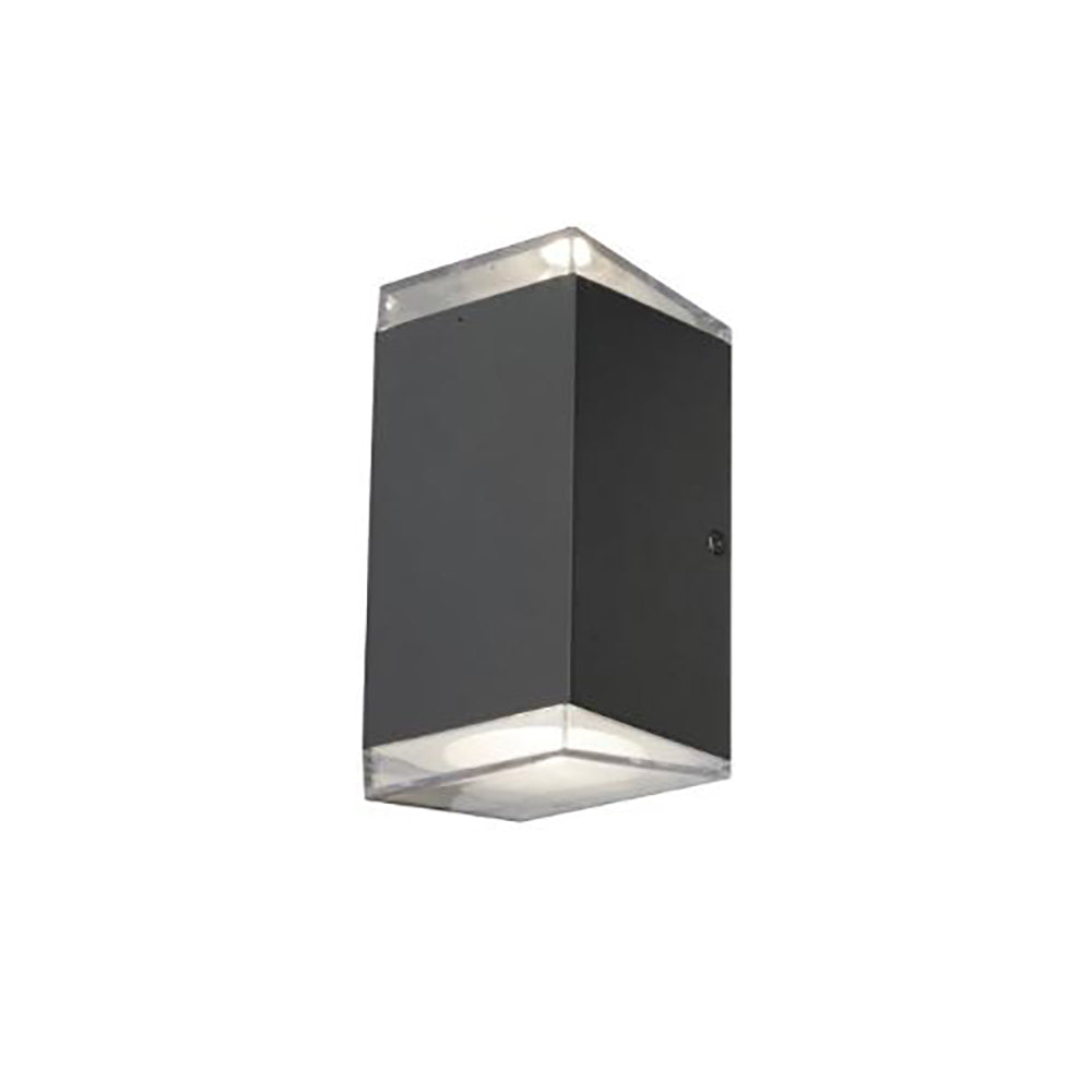 Buy Up / Down Wall Lights Australia Sherlock Square Up / Down Wall Light Black 4000K - MXD5612S-BLK