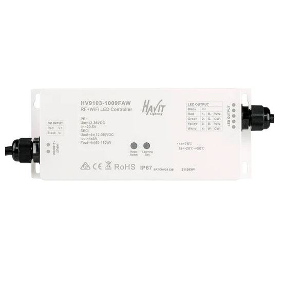 Buy Strip Light Controllers Australia Smart LED Strip Light Controller W38mm 12V / 24V Plastic - HV9103-1009FAW