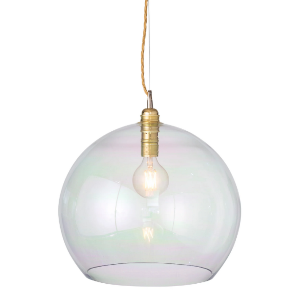 Buy Pendant Lights Australia Rowan Pendant Light W390mm Glass Matt Gold - LA1017
