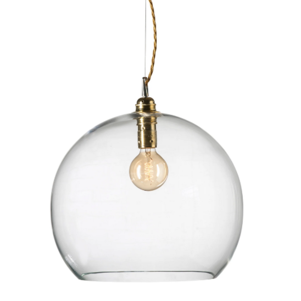 Buy Pendant Lights Australia Rowan Pendant Light W390mm Glass Matt Gold - LA1017
