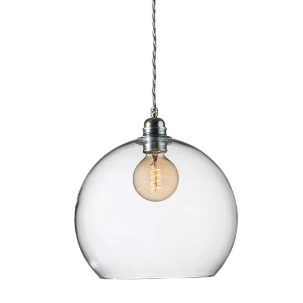 Buy Pendant Lights Australia Rowan Pendant Light W280mm Glass Matt Silver - LA101