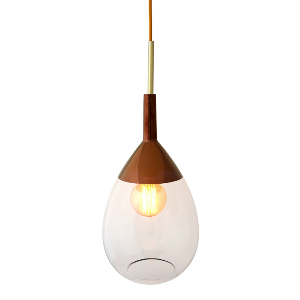Buy Pendant Lights Australia Lute Pendant Light W220mm Glass - LA101