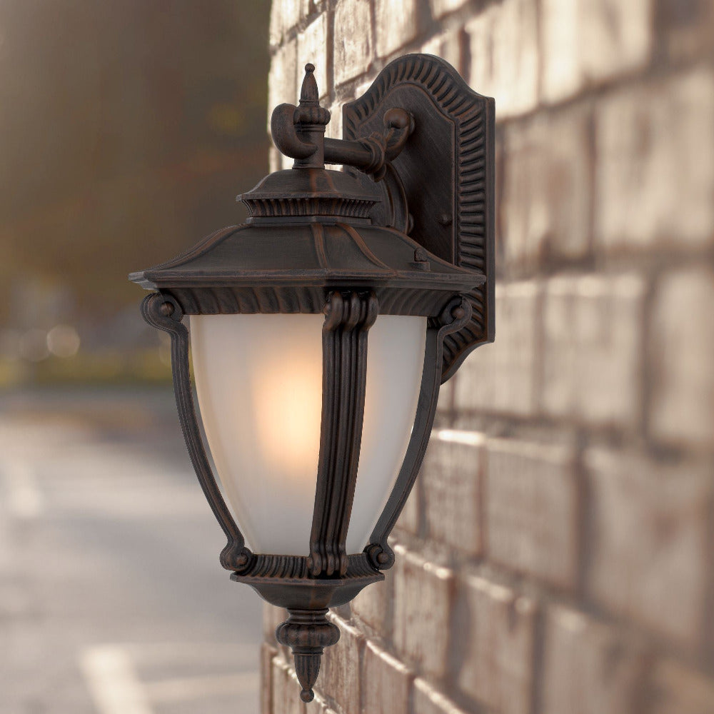 Buy Outdoor Wall Lanterns Australia Delfino 1 Light Wall Light Bronze Aluminium - DELFINO EX-BZ