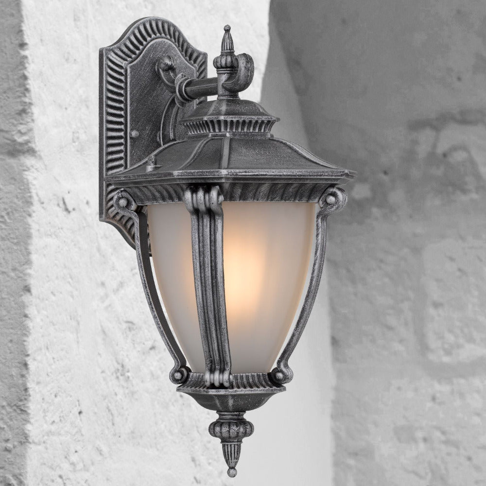 Buy Outdoor Wall Lanterns Australia Delfino 1 Light Wall Light Silver Aluminium - DELFINO EX-SL