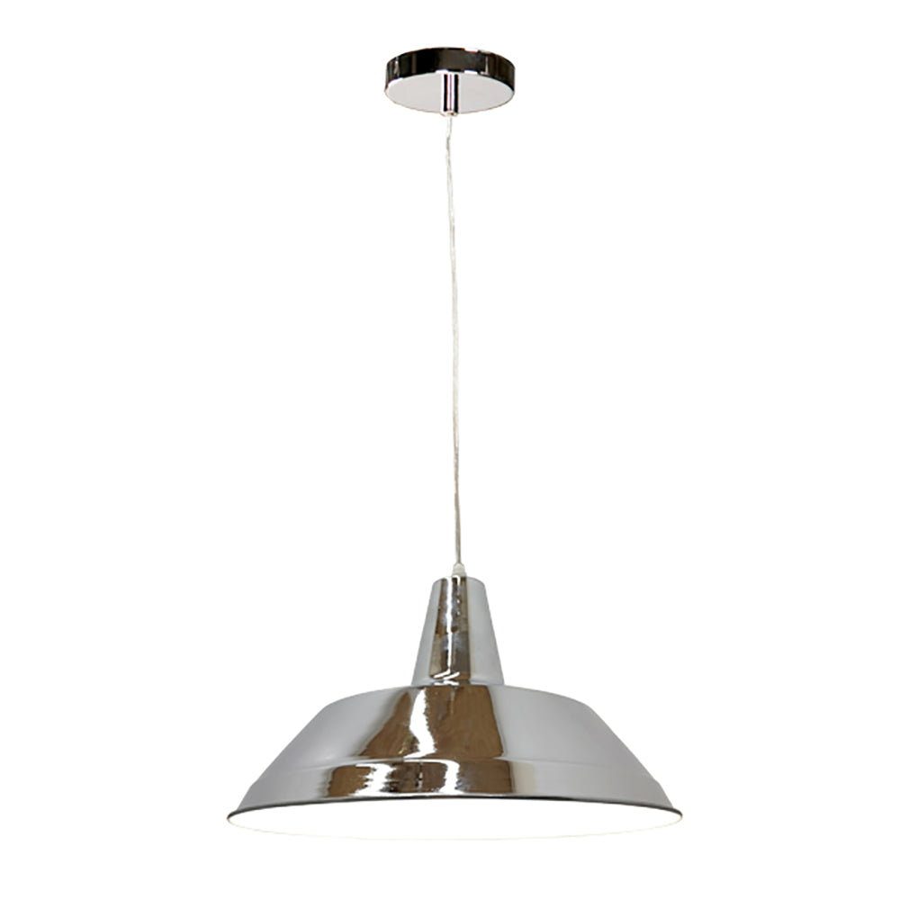 Buy Pendant Lights Australia Divo Angled Dome Shape 1 Light Pendant Chrome - DIVO2