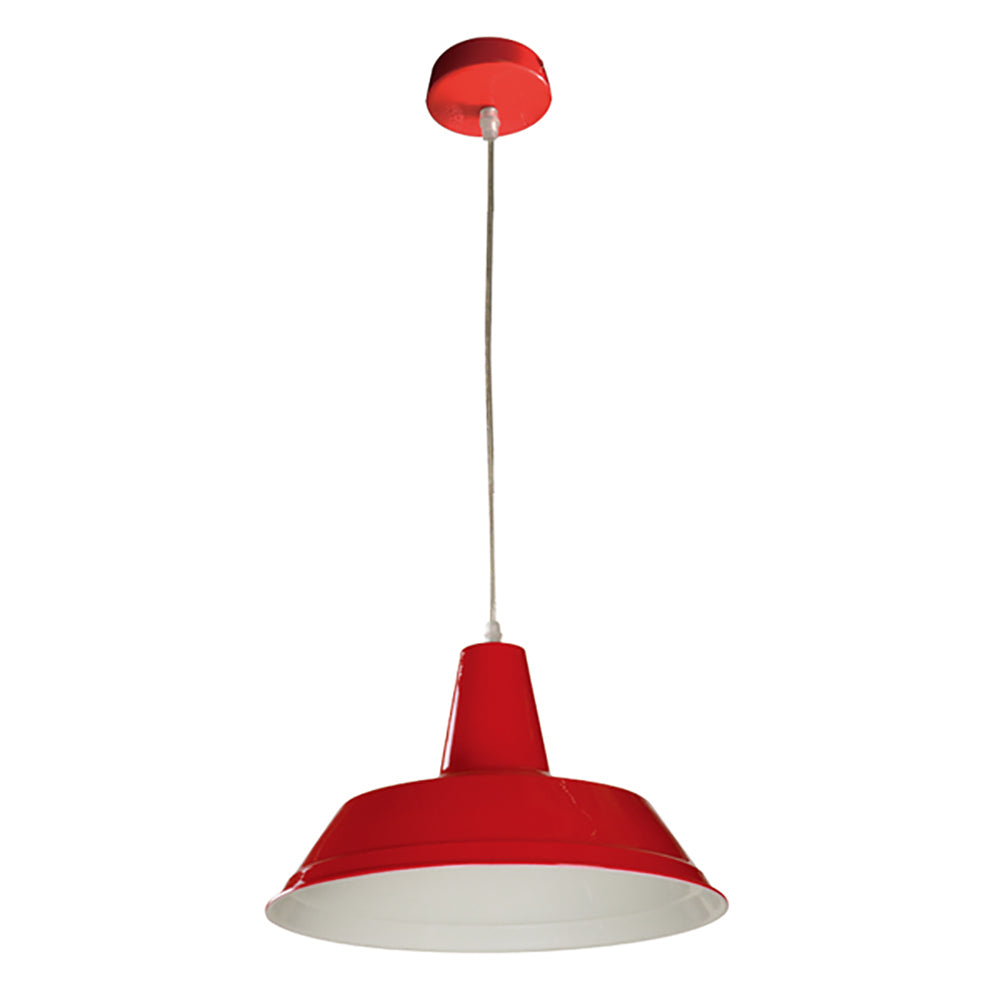 Buy Pendant Lights Australia Divo Angled Dome Shape 1 Light Pendant Red - DIVO7
