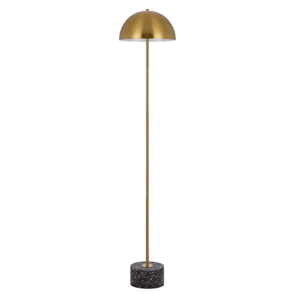 Buy Floor Lamps Australia Domez Floor Lamp Antique Gold Iron Black Terrazzo - DOMEZ FL-BKTRZAG