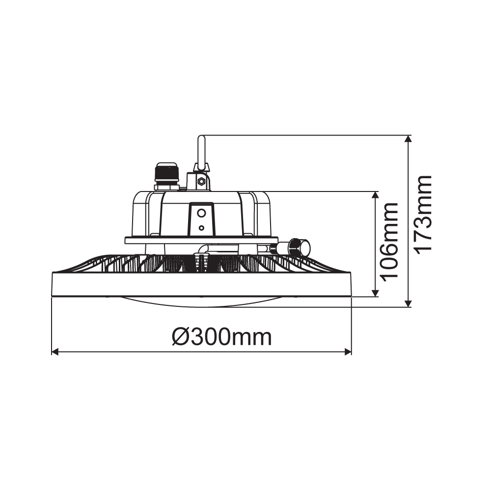 Buy LED High Bay Lights Australia Ark LED High Bay Light Black 5000K- 333545
